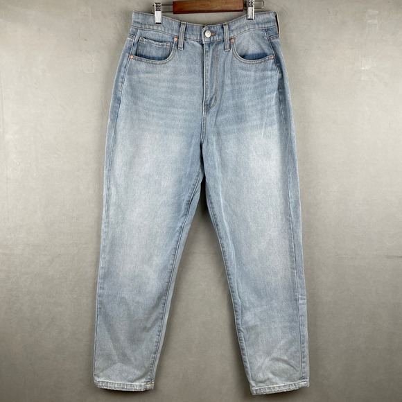 RSQ Denim - RSQ 90's Jean Light Wash High Rise Relaxed Straight Tapered Denim Blue Wmns 28